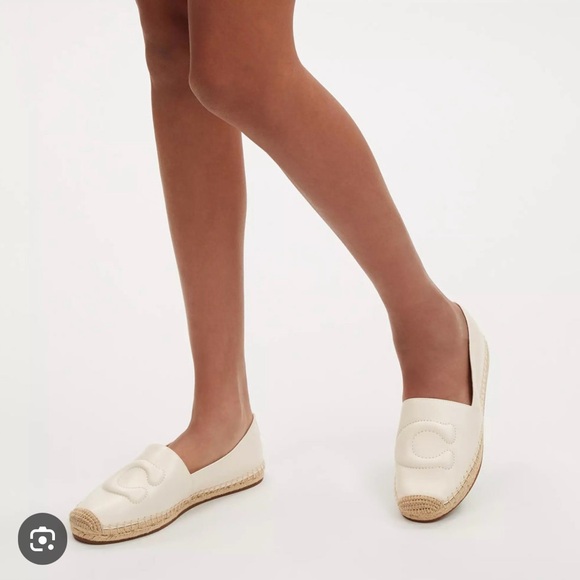 Coach ‘Cruz’ Cream Espadrille Loafers - Picture 1 of 10